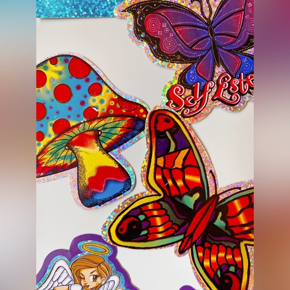 Vintage 90s Y2k Holographic stickers set of 15 - Picture 5 of 7